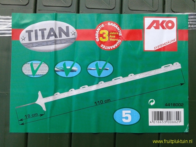 Afrasteringpaal AKO TITAN GROEN